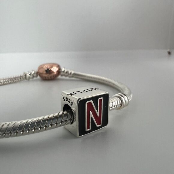 Netflix S925 Sterling Silver, Pandora Moments Compatible Charm - Picture 2 of 11